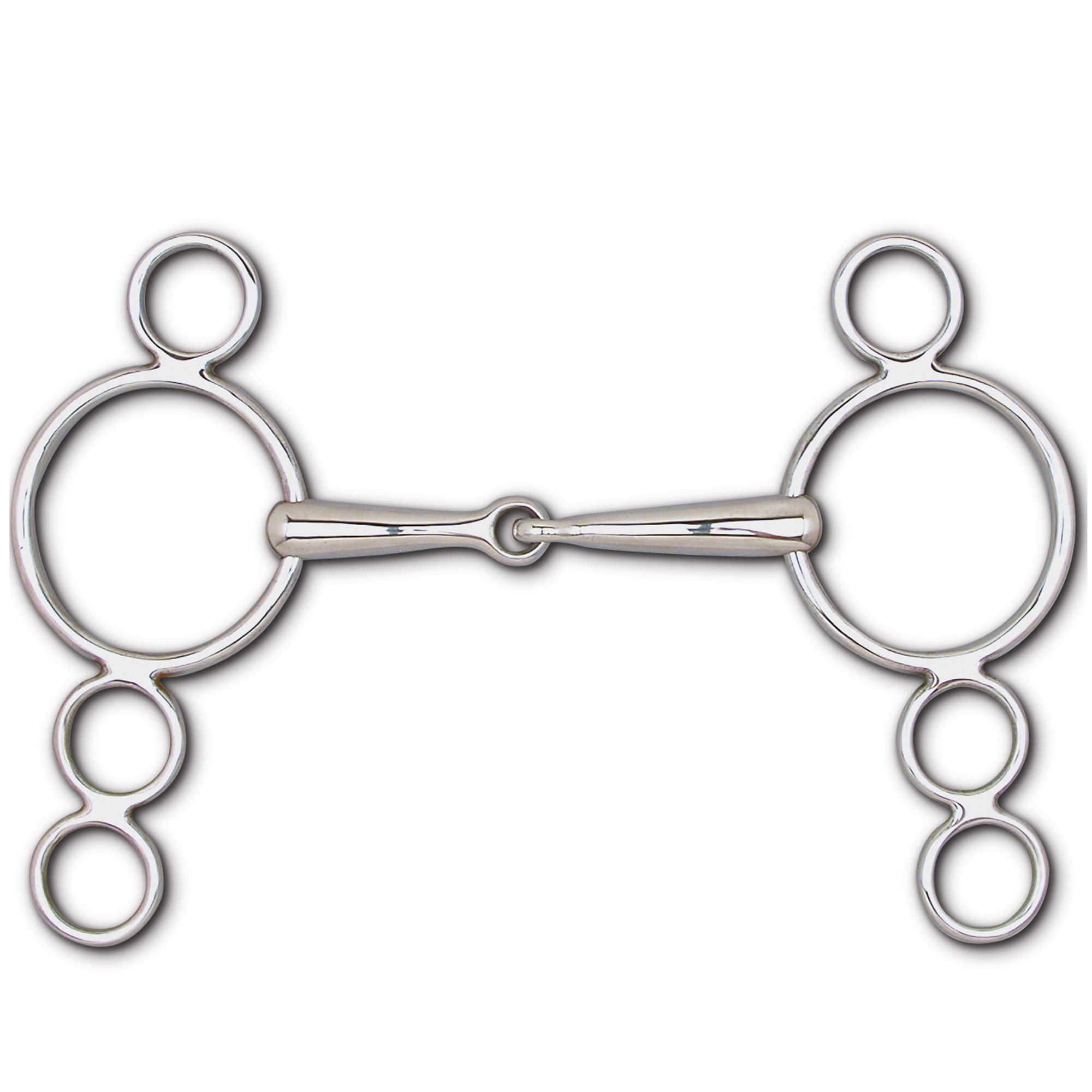 Toklat Brand 4-Ring Continental Gag Traditional Snaffle Bit